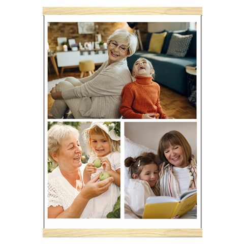 Personalized 3 Photos Hanging Canvas Print By Joe Front