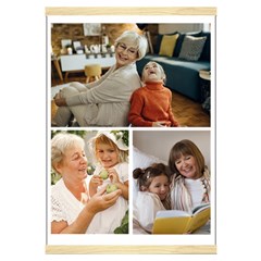 Personalized 3 Photos Hanging Canvas Print - Hanging Canvas Prints 16  x 22 