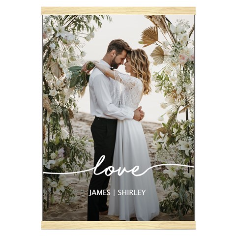 Personalized Love Wedding Photos Name Hanging Canvas Print By Joe Front