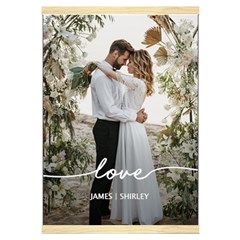 Personalized Love Wedding Photos Name Hanging Canvas Print - Hanging Canvas Prints 16  x 22 