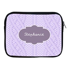 Knit style Personalized Name IPad Case (2 styles) - Apple iPad Zipper Case