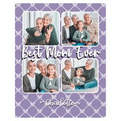 Personalized Photo Grid Best Mom - Two Sides Premium Plush Fleece Blanket (Medium)