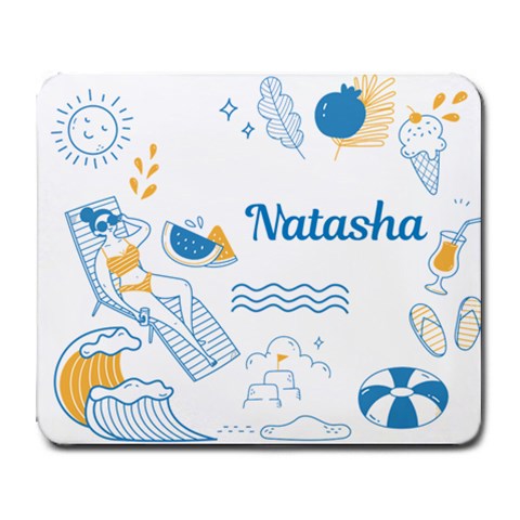 Summer Blue Personalized Name Mousepad By Katy 9.25 x7.75  Mousepad - 1