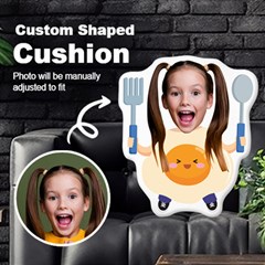 Personalized Photo in Egg Fast Food Style Custom Shaped Cushion - Cut To Shape Cushion