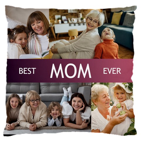 Personalized Best Mom 4 Photo Cushion By Joe Front