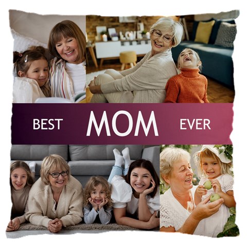Personalized Best Mom 4 Photo Cushion By Joe Back