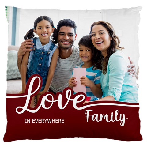 Personalized Love Family Photo Large Cushion By Joe Back