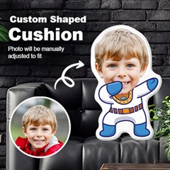 Personalized Photo in Dabbing Astronaut Cartoon Style Custom Shaped Cushion - Cut To Shape Cushion