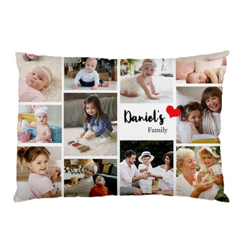 Personalized Photo Family Name Any Text Pillow Case By Joe Front