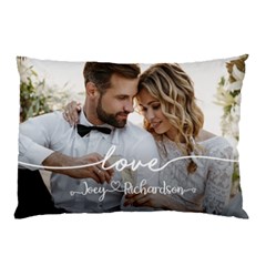 Personalized Love Couple Wedding Name Pillow Case - Pillow Case (Two Sides)