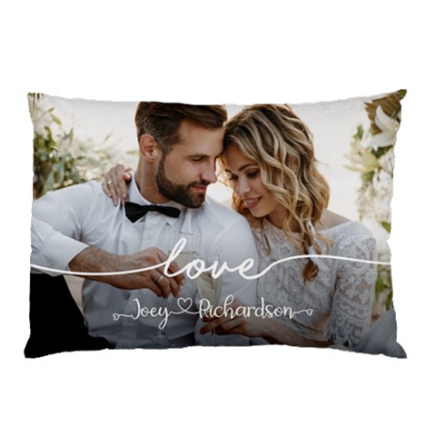 Personalized Love Couple Wedding Name Pillow Case By Joe Back