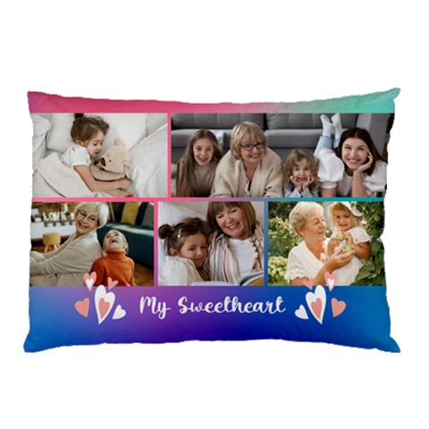 Personalized Photo Any Text Name My Sweetheart Pillow Case By Joe Front