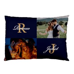 Personalized Photo Love Initial Name Pillow Case - Pillow Case (Two Sides)