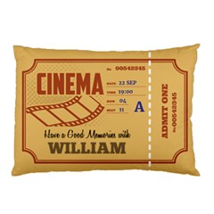 Personalized Retro Cinema Ticket Have a Good Memories with Name Pillow Case - Pillow Case (Two Sides)