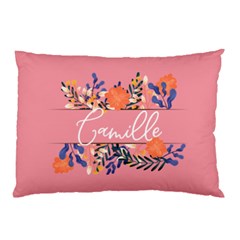 Personalized Floral Name Pillow Case - Pillow Case (Two Sides)