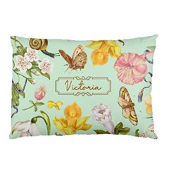 Personalized Floral Name Pillow Case - Pillow Case (Two Sides)
