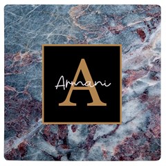 Personalized Initial Name Marble UV Print Square Tile Coaster - UV Print Square Tile Coaster 