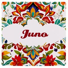 Personalized Mexican style Ornament Flower Name UV Print Square Tile Coaster - UV Print Square Tile Coaster 