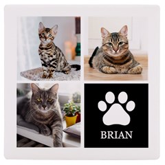 Personalized Pet Name Any Text UV Print Square Tile Coaster - UV Print Square Tile Coaster 