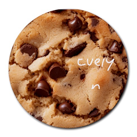 Personalized Cookies Name Round Mousepad By Katy Front