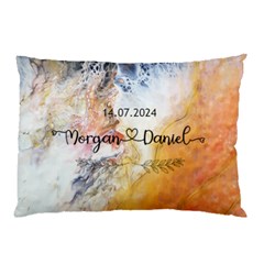 Personalized Wedding Couple Name Marble Pillow Case