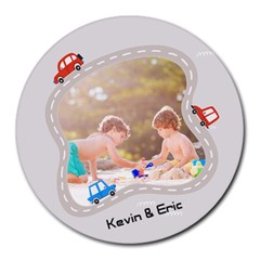 Personalized Car Photo Name Round Mousepad