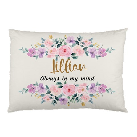 Personalized Floral Pattern Always In My Mind Name Pillow Case By Joe 26.62 x18.9  Pillow Case