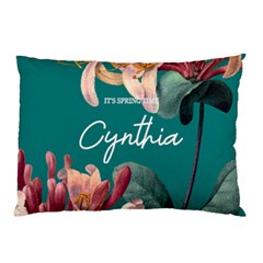 Personalized Floral Spring Time Name Pillow Case