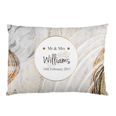 Personalized Marble Frame Wedding Family Name Pillow Case