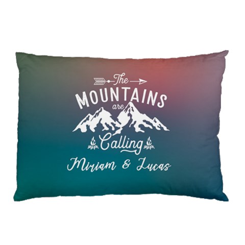 Personalized The Mountain Are Calling Name Pillow Case By Joe 26.62 x18.9  Pillow Case