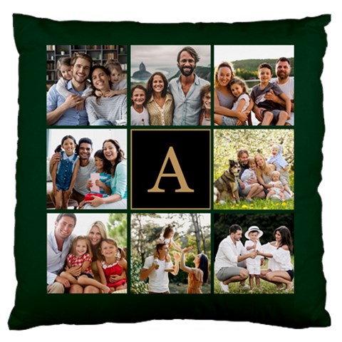 Personalized Initial 8 Photo Large Cushion Case By Joe Front