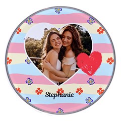Personalized Heart Photo Name Wireless Fast Charger - Wireless Fast Charger(White)