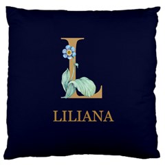 Personalized Initial Name Any Text Large Cushion Case - Large Cushion Case (One Side)