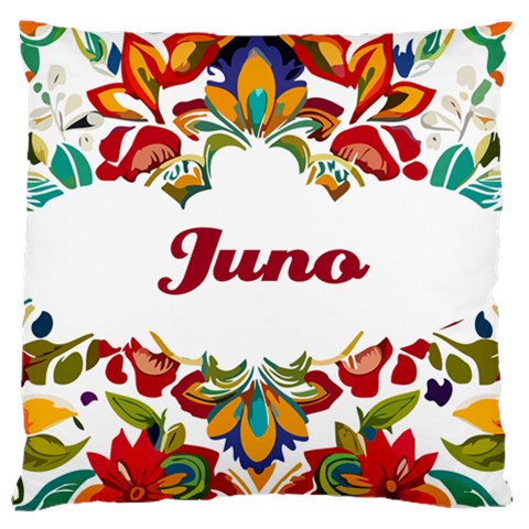 Personalized Mexican Style Ornament Flower Name Large Cushion Case By Joe Front