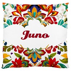 Personalized Mexican style Ornament Flower Name Large Cushion Case - Large Cushion Case (One Side)