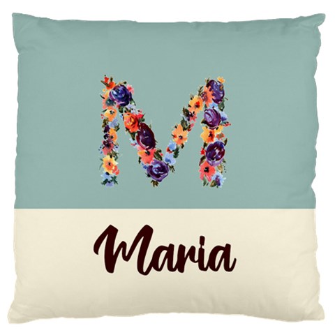 Personalized Initial Name Any Text Color Large Cushion Case By Joe Front