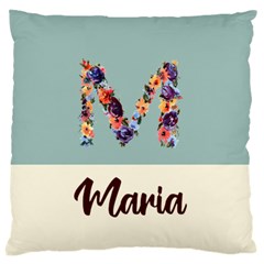 Personalized Initial Name Any Text Color Large Cushion Case - Large Cushion Case (One Side)