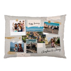 Personalized Collage Travel Photo Any Text Pillow Case - Pillow Case (Two Sides)