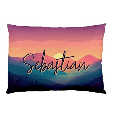 Personalized Name Mountain Landscape By Wanni 26.62 x18.9  Pillow Case