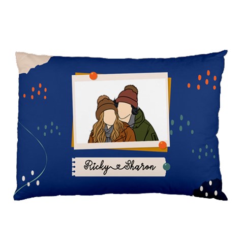 Personalized Photo Illustration Lover Name Pillow Case By Joe Back
