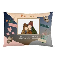 Personalized Photo Illustration Lover Name Pillow Case - Pillow Case (Two Sides)