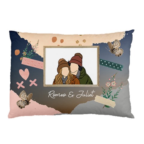 Personalized Photo Illustration Lover Name Pillow Case By Joe Back