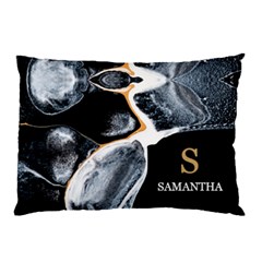 Personalized Initial Name Marble Pillow Case - Pillow Case (Two Sides)