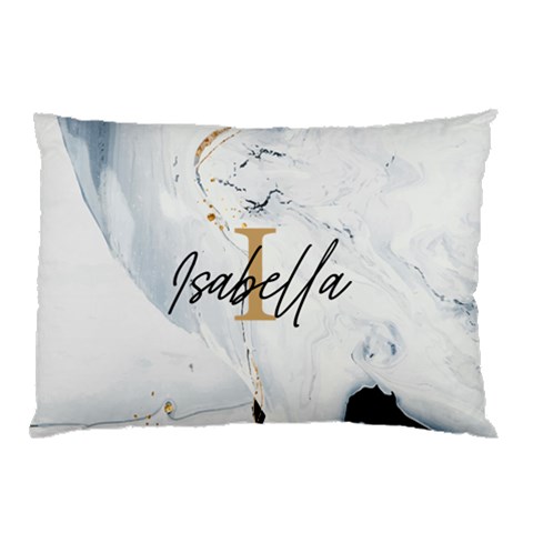 Personalized Initial Name Marble Pillow Case By Joe Front