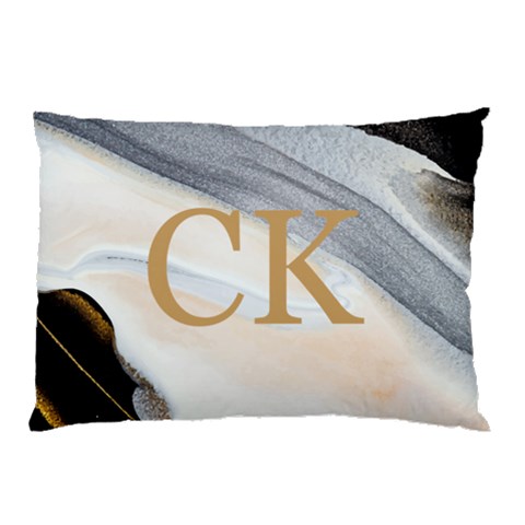 Personalized Initial Marble Pillow Case By Joe Back
