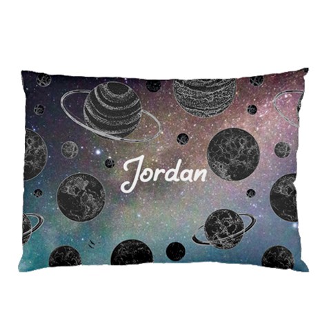 Personalized Space Name Pillow Case By Joe Back