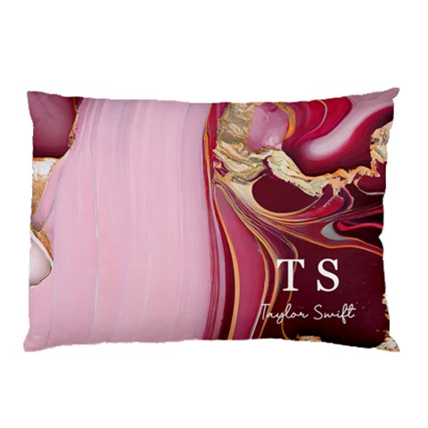 Personalized Initial Name Marble Pillow Case By Joe Front