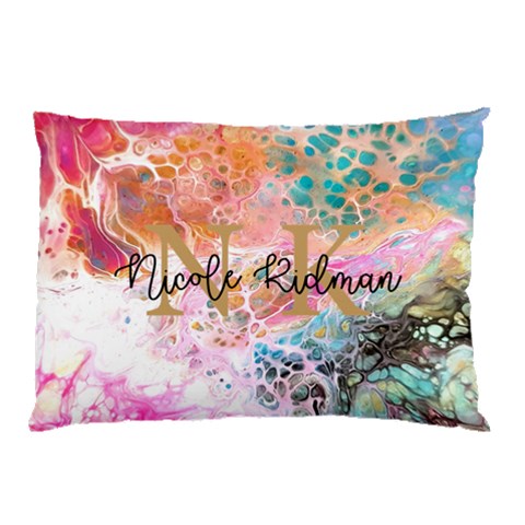 Personalized Initial Name Marble Pillow Case By Joe Back