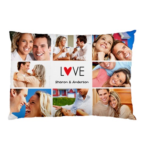 Personalized Love Photo Any Text Pillow Case By Joe 26.62 x18.9  Pillow Case