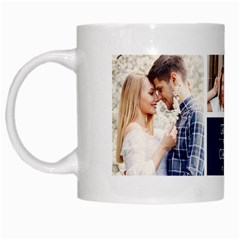 Personalized 5 Photo Couple  Name Mug - White Mug